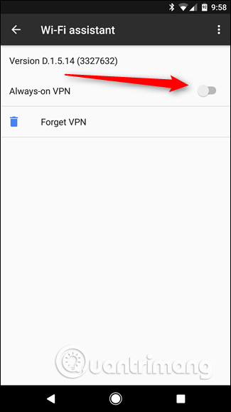 bật chế độ luôn dùng vpn