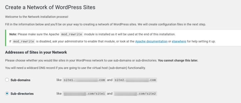 các bước cài đặt wordpres multisite chi tiết