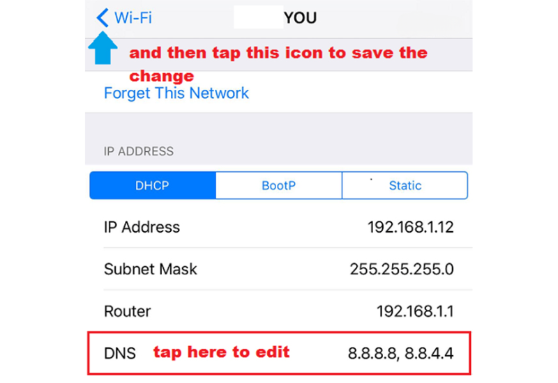 cách cài đặt dns cho router trên điện thoại ios 2
