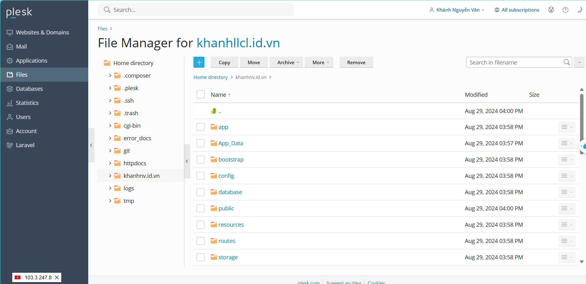 cách chuyển hướng trang web laravel từ thư mục /public đến miền chính 3
