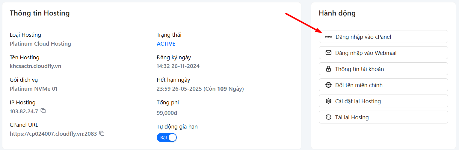 cách kiểm tra số lượng file trên hosting tại trang quản lý cpanel 1