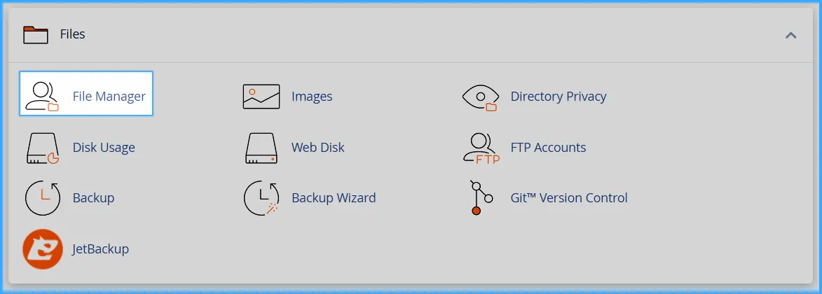 cách sử dụng cpanel với giao diện jupiter 5
