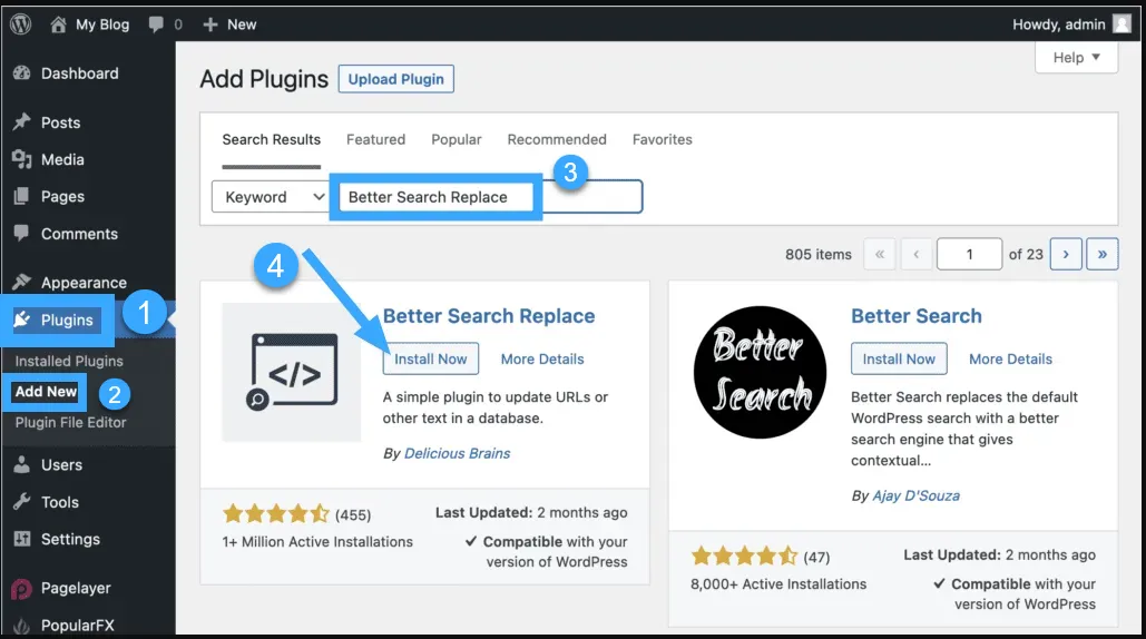 cách sửa lỗi link trên wordpress với plugin better search replace 1