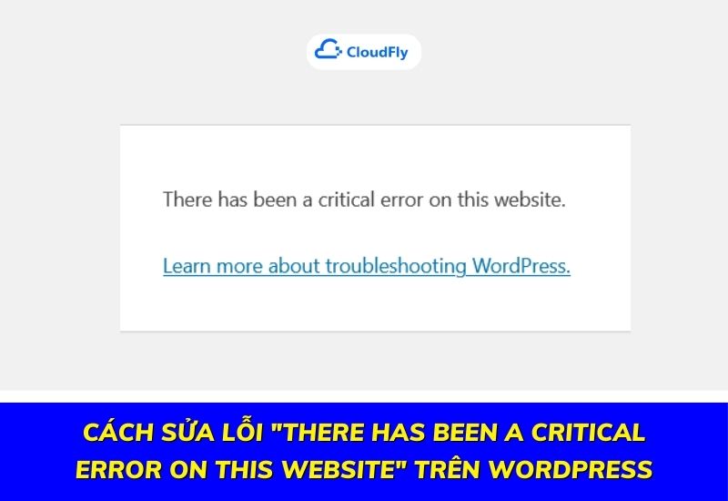 cách sửa lỗi there has been a critical error on this website trên wordpress