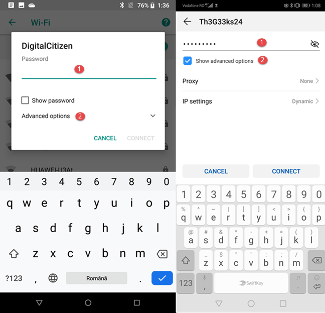 cài đặt proxy server trên điện thoại android khi kết nối wifi mới