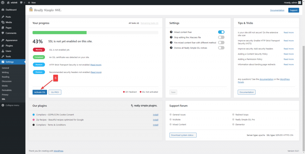 cài ssl cho wordpress bằng plugin 4