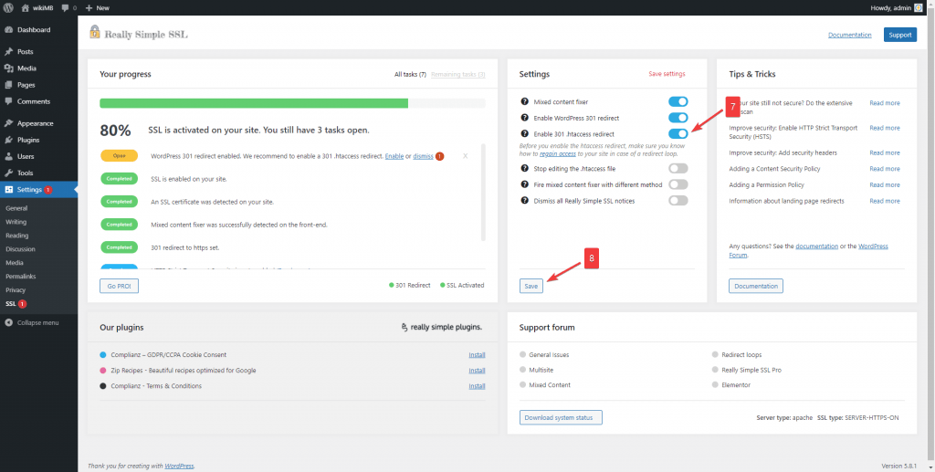 cài ssl cho wordpress bằng plugin 5