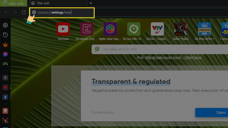 cập nhật trình duyệt để sửa lỗi ssl trên cốc cốc 1
