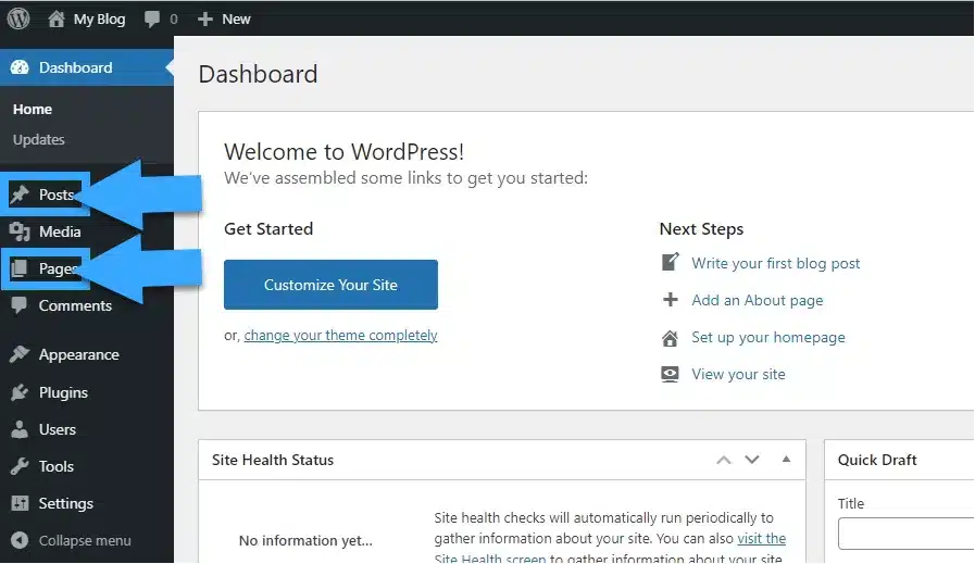chỉnh sửa giao diện wordpress posts và pages