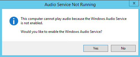 Kích hoạt dịch vụ Windows Audio