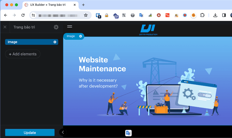 hướng dẫn bật chế độ bảo trì website trên theme flatsome 4