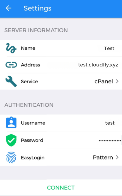 hướng dẫn cách kết nối cpanel trên điện thoại di động 3