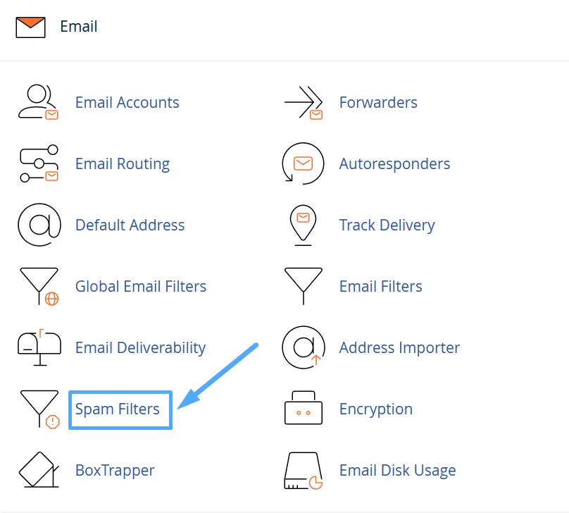 hướng dẫn cách sử dụng spam filters trên cpanel 2