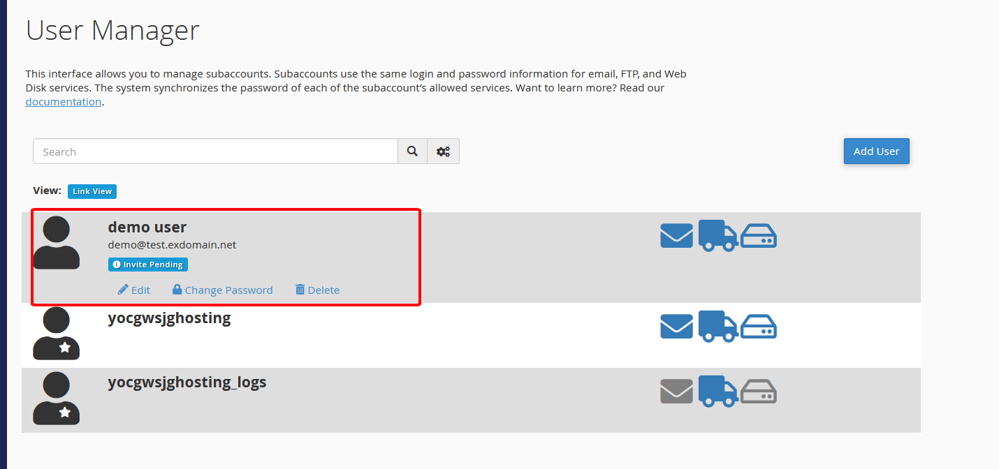 hướng dẫn cách sử dụng user manager trong cpanel 6