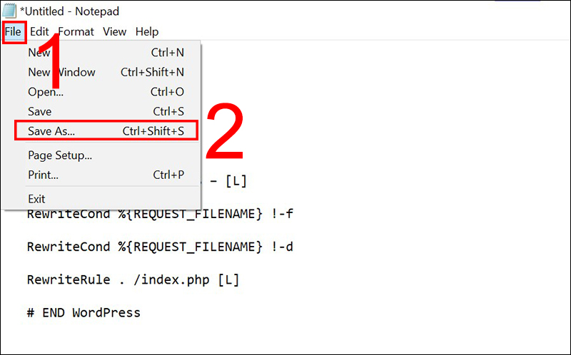 hướng dẫn cách tạo file .htaccess 2