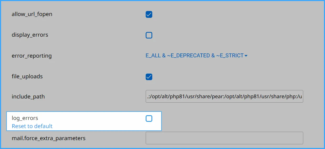 hướng dẫn cách tắt error log trên hosting cpanel 4