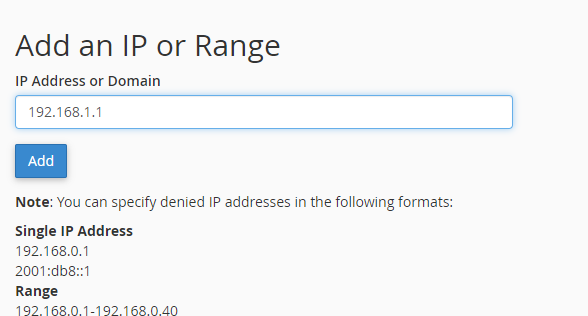 hướng dẫn chặn ip truy cập vào website bằng cpanel 3