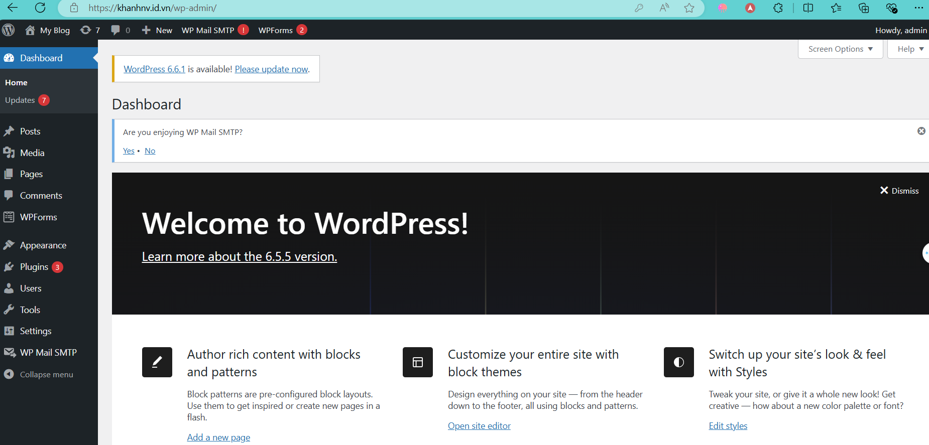 hướng dẫn chỉnh trình soạn thảo văn bản wordpress về bản cũ 1
