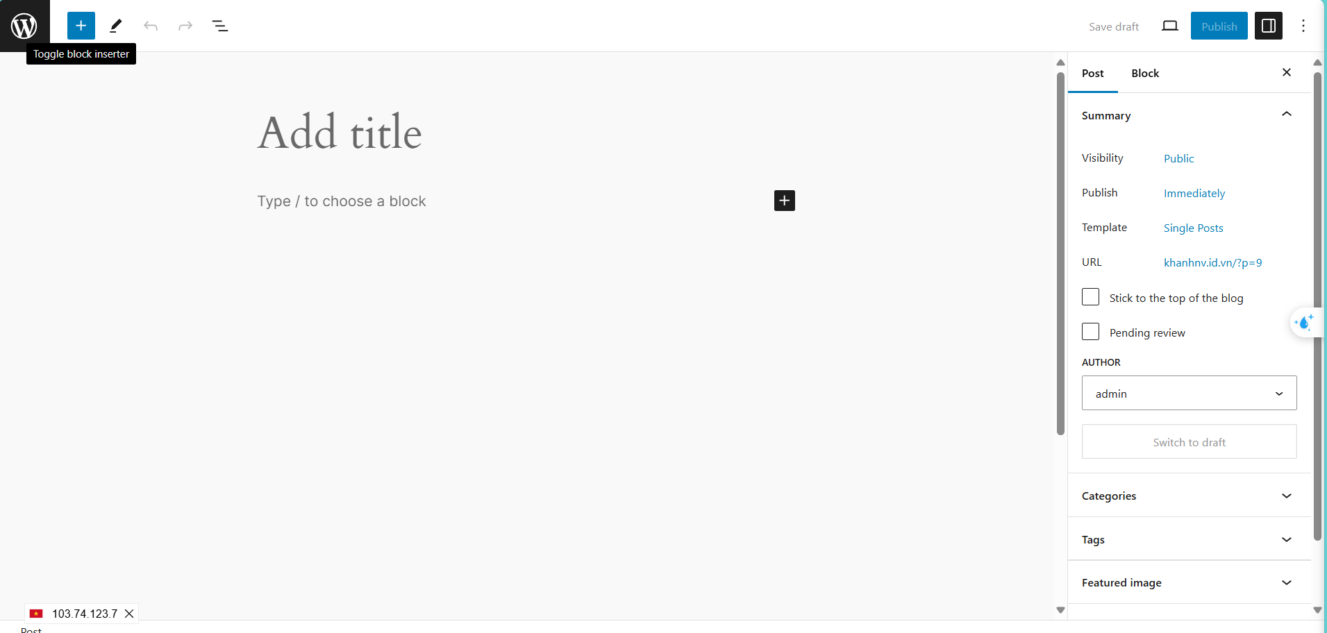 hướng dẫn chỉnh trình soạn thảo văn bản wordpress về bản cũ 9