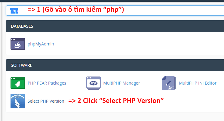 hướng dẫn chọn phiên bản php trên cpanel hosting 1