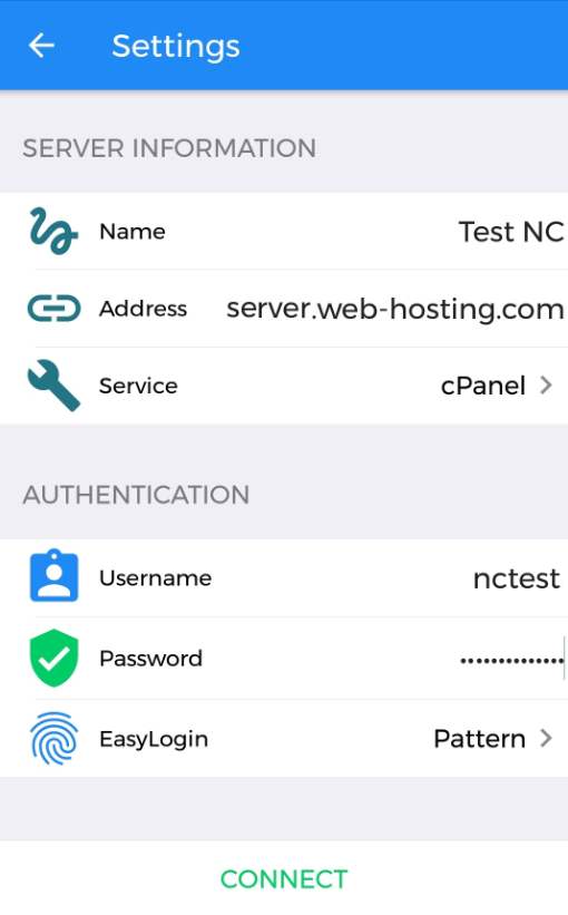 hướng dẫn kết nối cpanel trên điện thoại di động thông minh 3