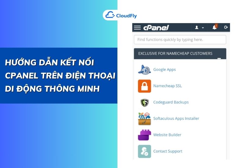 hướng dẫn kết nối cpanel trên điện thoại di động thông minh