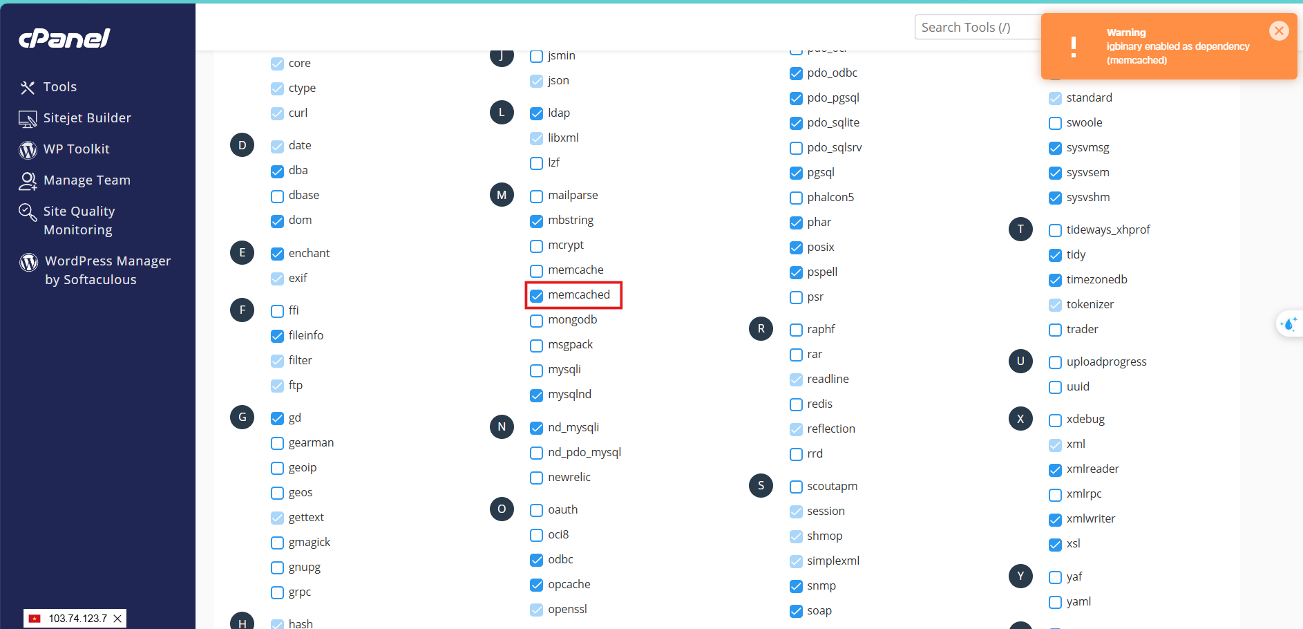 hướng dẫn kích hoạt memcached và redis trên hosting 5