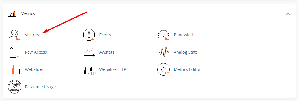 hướng dẫn kiểm tra visitors trên cpanel chi tiết 1