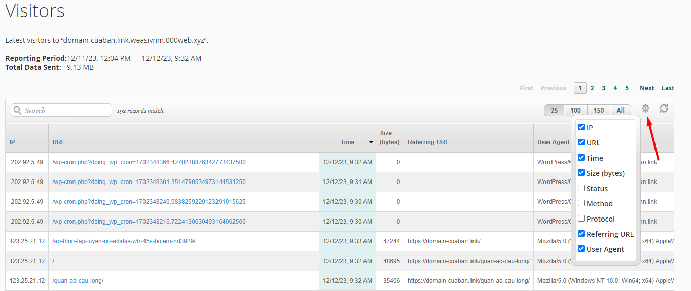 hướng dẫn kiểm tra visitors trên cpanel chi tiết 4