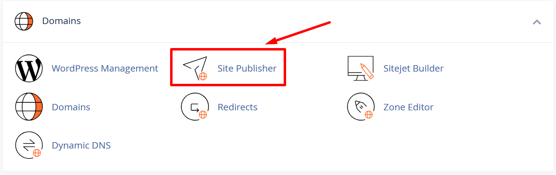 hướng dẫn sử dụng site publisher trên cpanel để tạo trang web 2