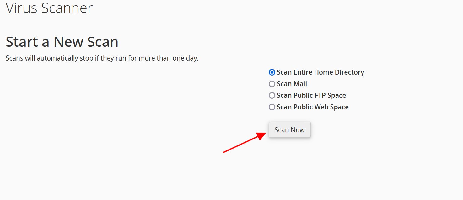 hướng dẫn sử dụng virus scanner trên cpanel hosting 3