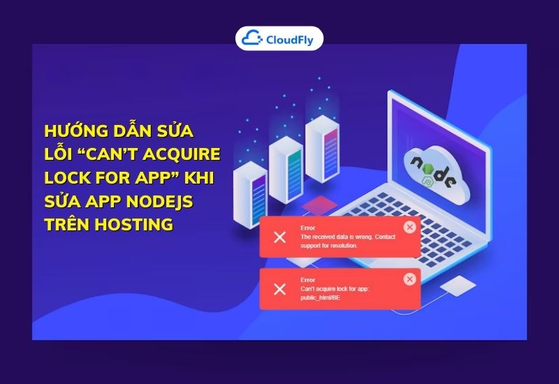 hướng dẫn sửa lỗi can't acquire lock for app khi sửa app nodejs trên hosting