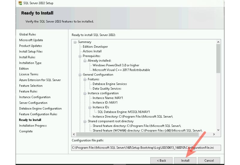 hướng dẫn tải và cài đặt sql server 2022 10