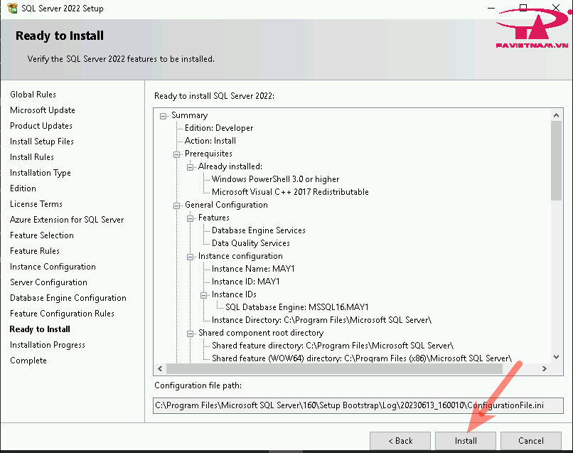 hướng dẫn tải và cài đặt sql server 2022 10