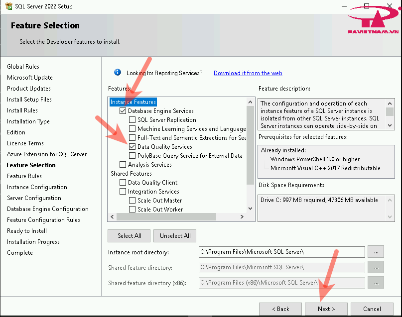 hướng dẫn tải và cài đặt sql server 2022 7