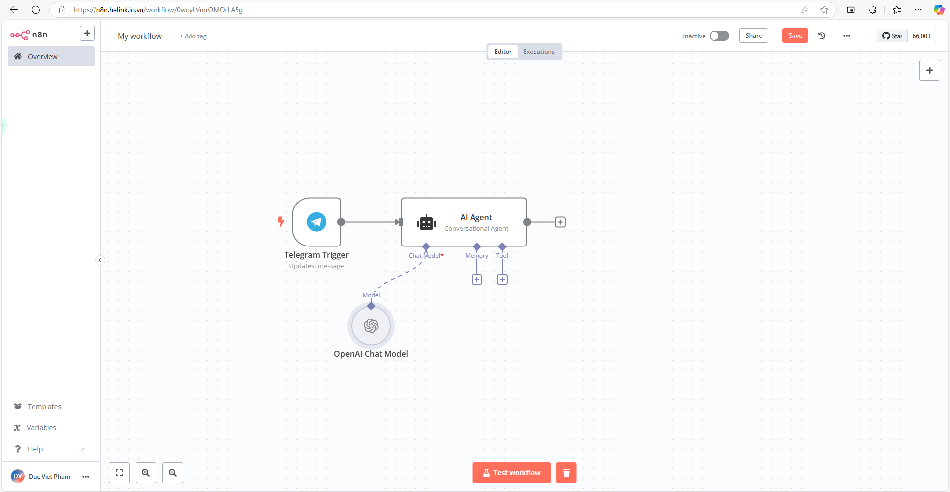 hướng dẫn triển khai chatbot gpt trên telegram bằng n8n 3