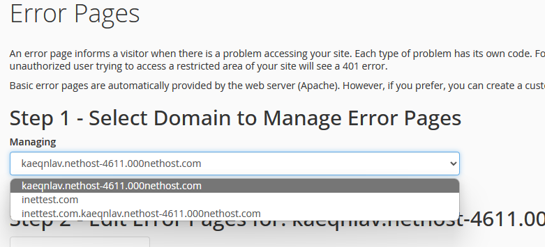 hướng dẫn tùy chỉnh error pages trên cpanel hosting 3
