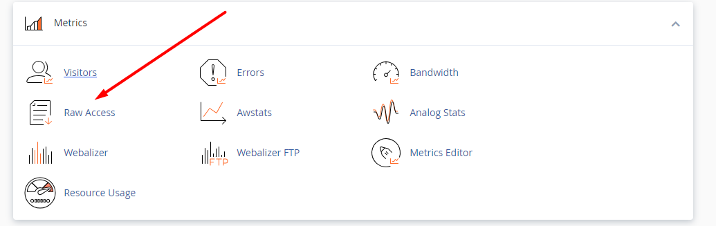 hướng dẫn xem vết truy cập raw access trên cpanel hosting 1