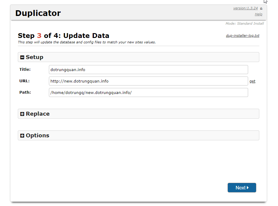 hướng dẫn chuyển dữ liệu bằng duplicator - wordpress migration plugin 9