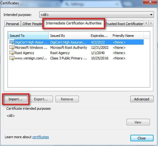 khắc phục lỗi ssl khi vào facebook bằng cách sửa lại chứng chỉ trên chrome 3