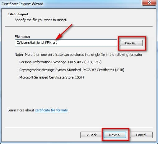 khắc phục lỗi ssl khi vào facebook bằng cách sửa lại chứng chỉ trên chrome 4