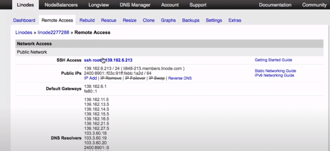 remote access vps linode