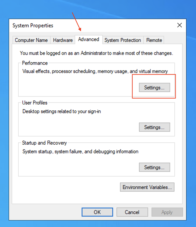 set ram ảo cho windows 10 2
