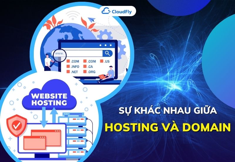 sự khác nhau giữa hosting và domain là gì