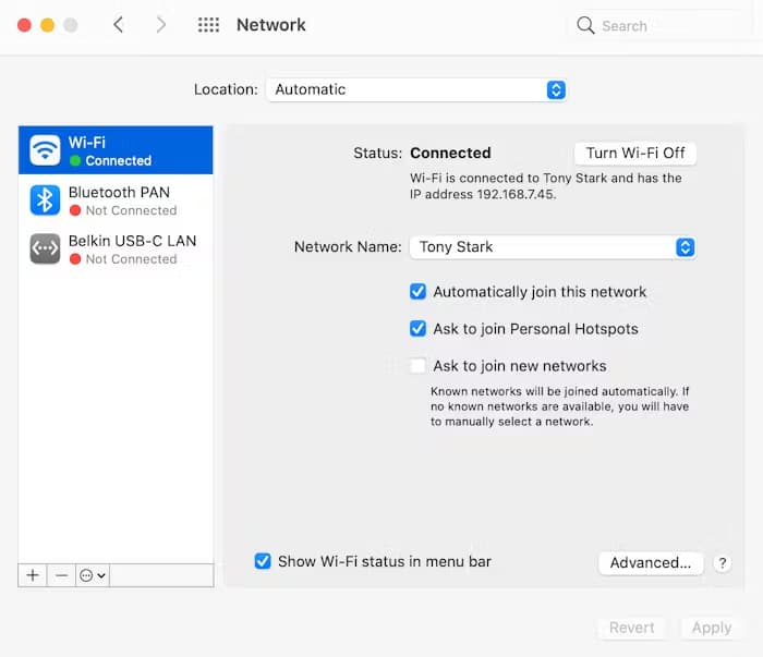 thay đổi dns 8.8.8.8 trên macos 2