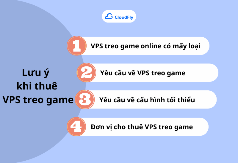 Những lưu ý khi thuê VPS treo game